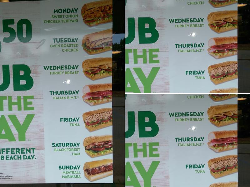 Subway Menu