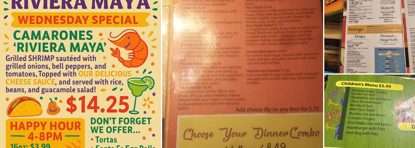 Riviera Maya Mexican Restaurant Menu