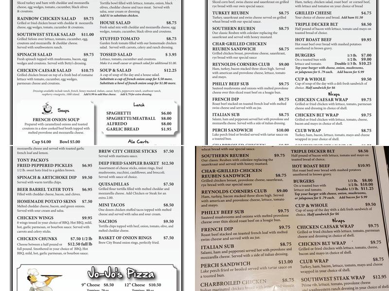 Dorr Street Cafe Menu
