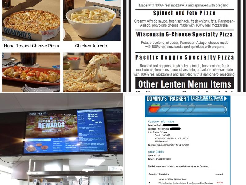 Domino's Pizza Menu