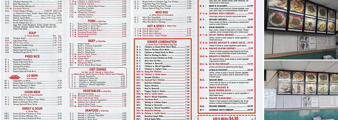 China King Menu