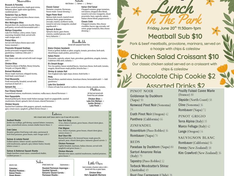 SamB's Restaurant Menu