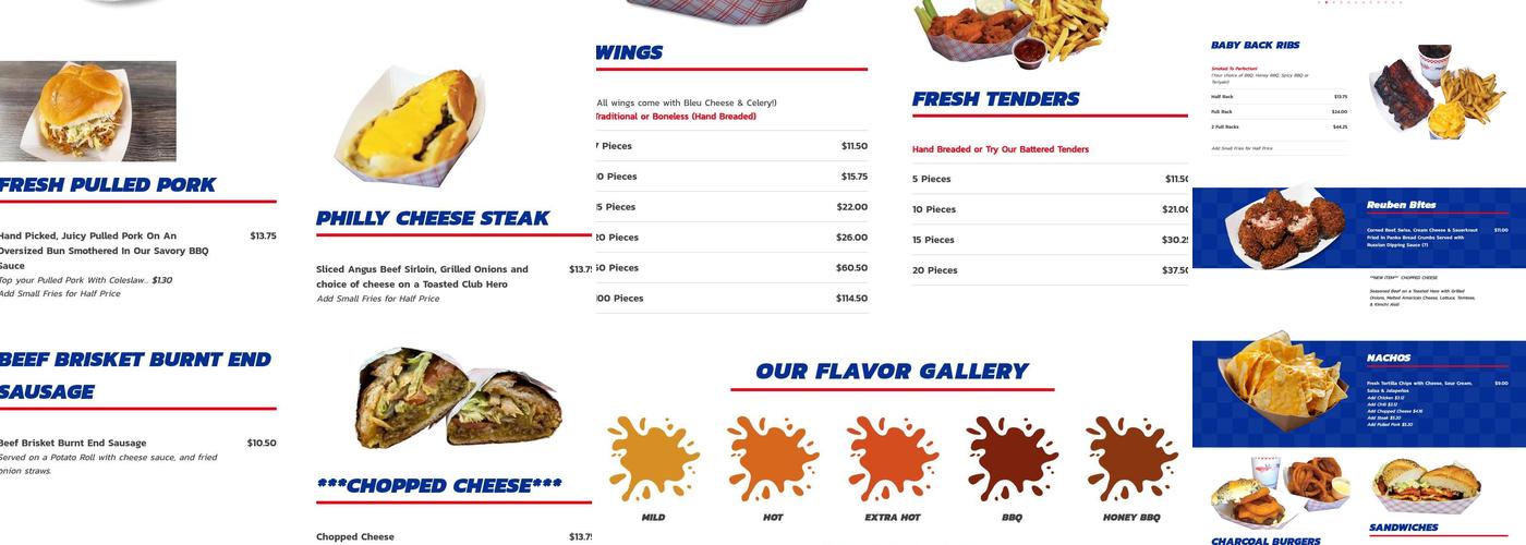 L.I. Wings-N-Things Menu