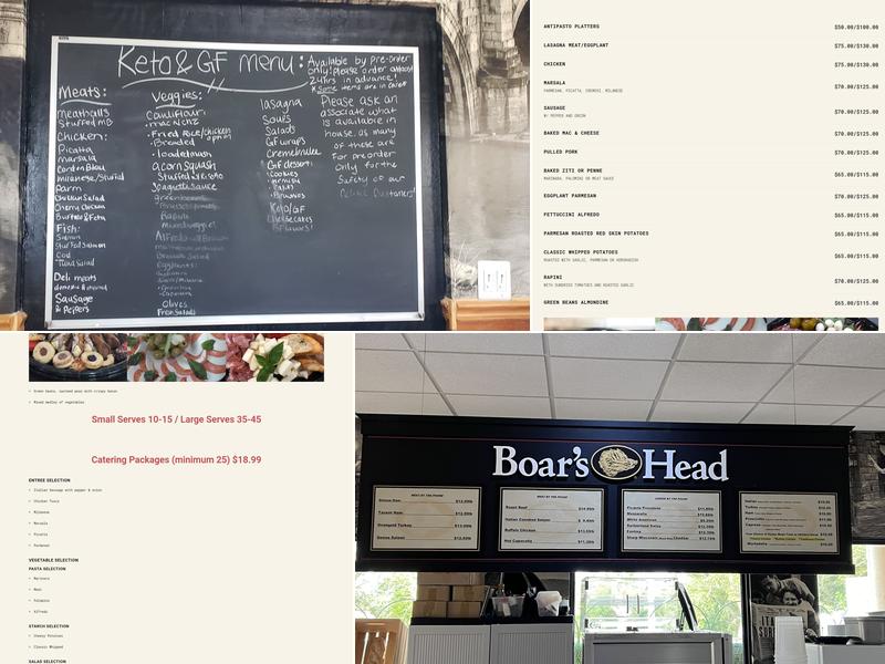 Amore Italian Market and Bakery Menu