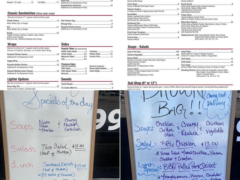 The Brown Bag Eatery Menu