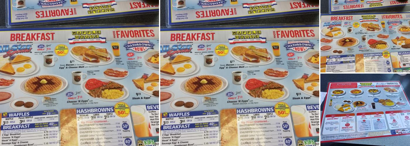 Waffle House Menu