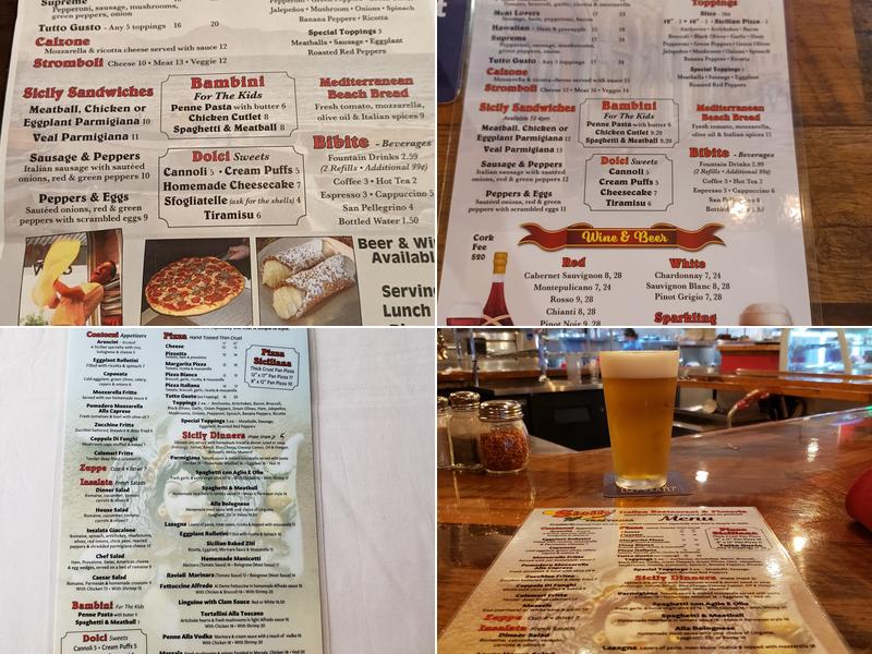 Sicily Trattoria Menu