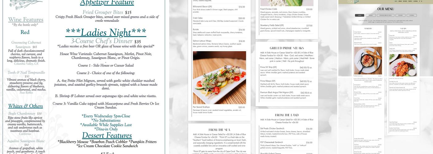 Point 57 Kitchen & Cocktails Menu