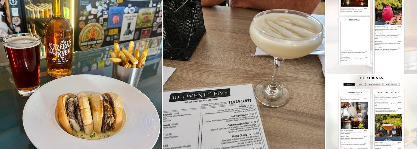 10 Twenty Five Menu