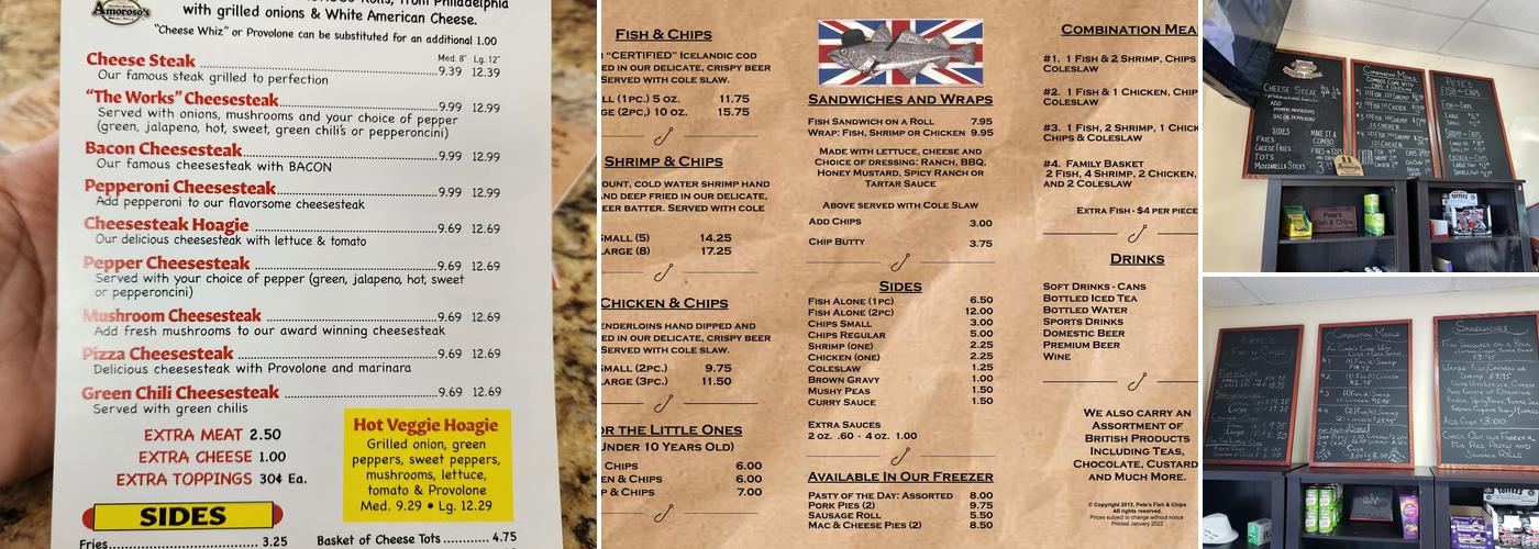 Famous Philly Cheesesteaks & Pete's Fish Menu