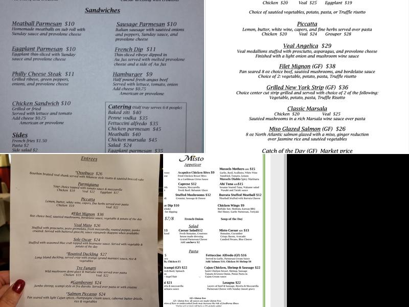 Misto Bar & Grill Menu