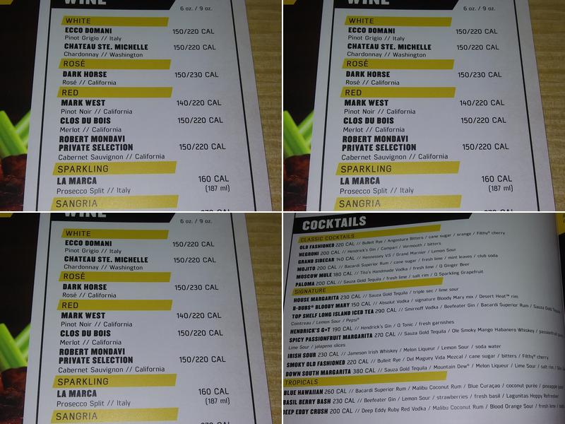 Buffalo Wild Wings Menu