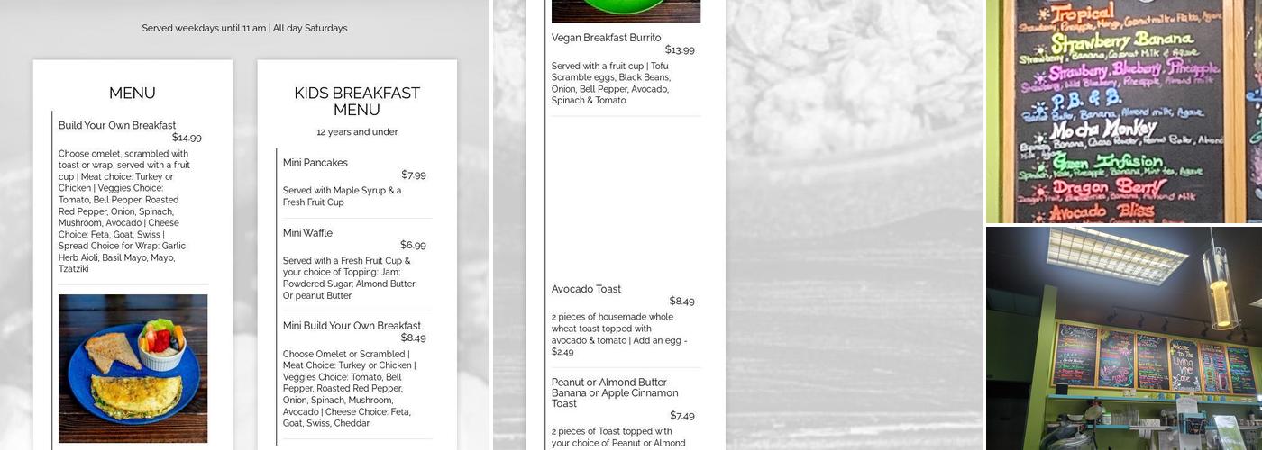 Living Vine Organic Cafe Menu