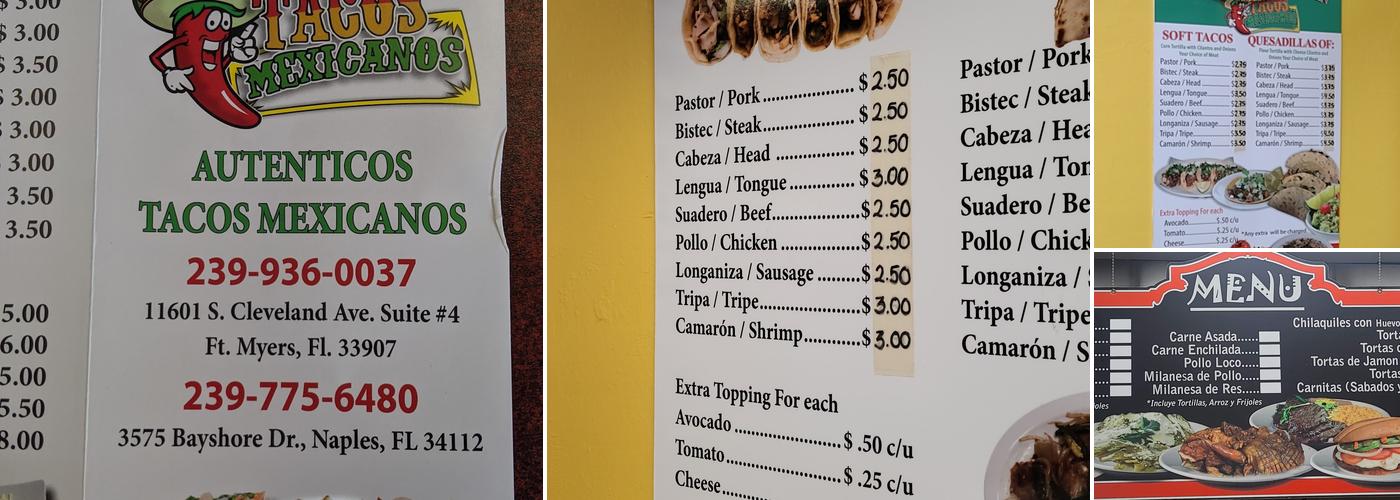 Taqueria San Julian Menu