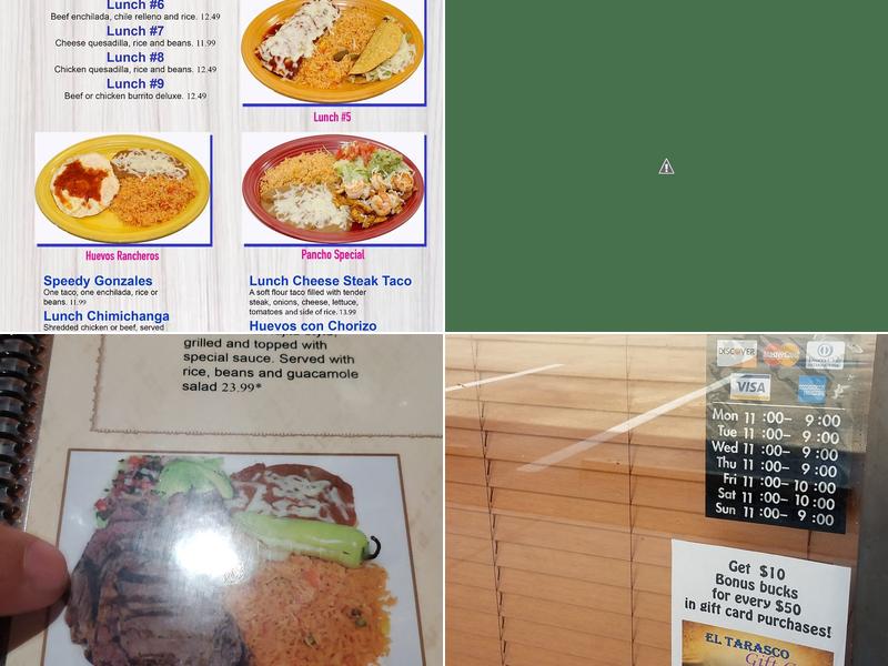 El Tarasco Menu