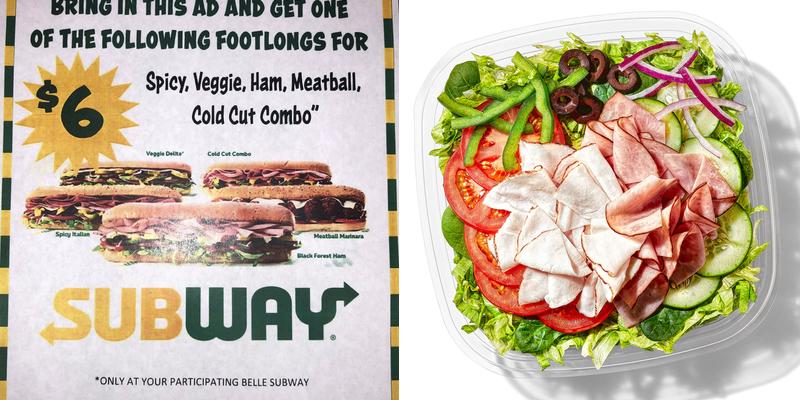 Subway Menu