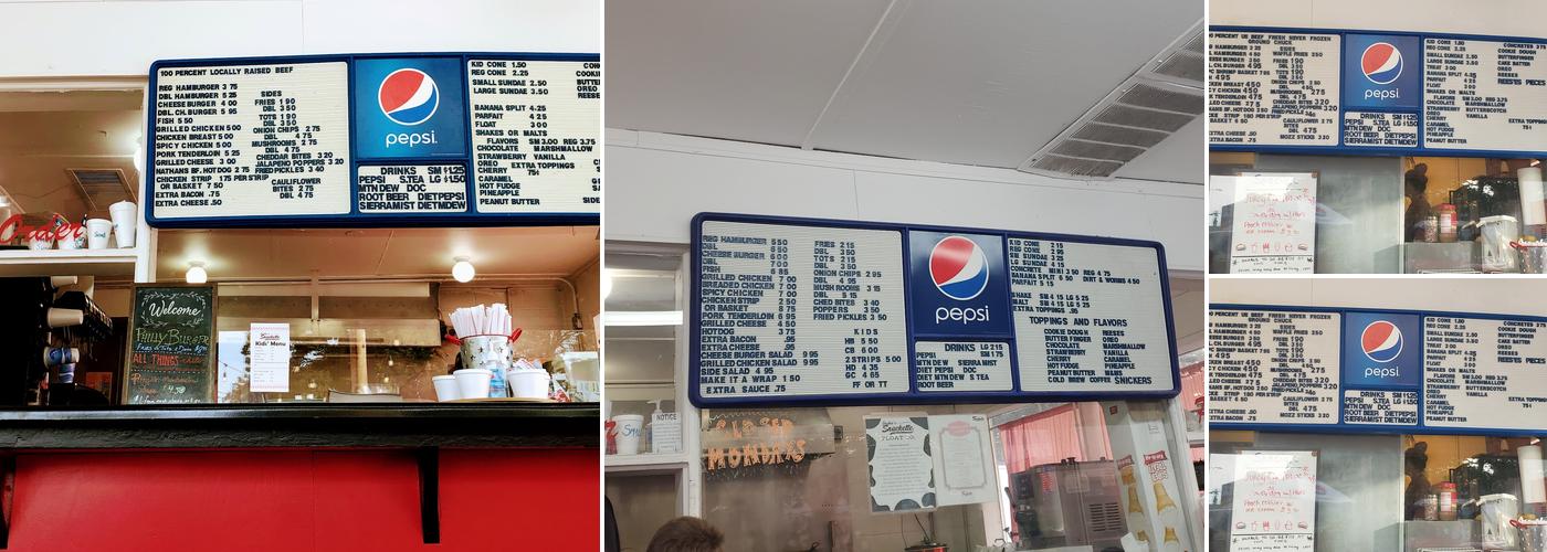 Jackie’s Snackette Menu