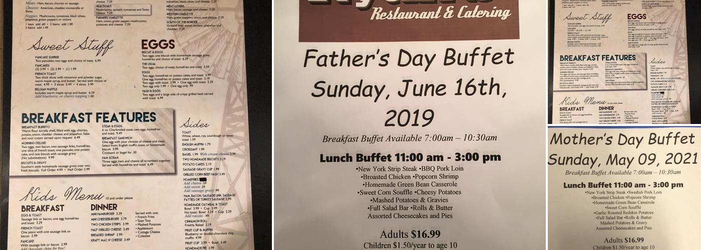 Ryan’s Restaurant & Catering Menu