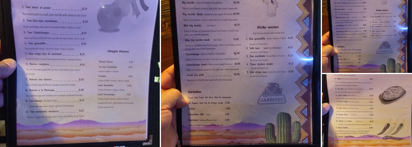 Taqueria-Restaurant El Meson del Taco Menu