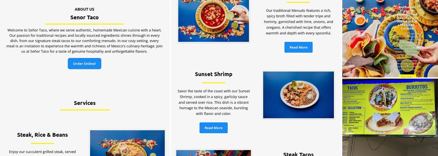 Señor Taco Menu