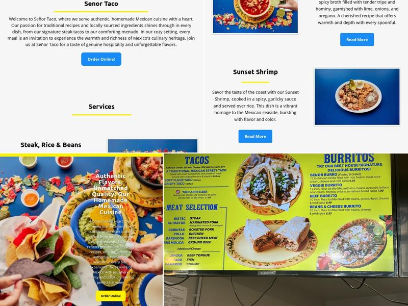 Señor Taco Menu