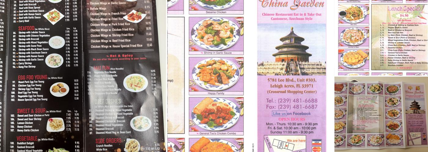 China Garden Menu