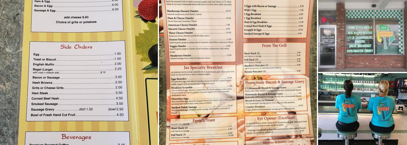 Jax Diner Menu