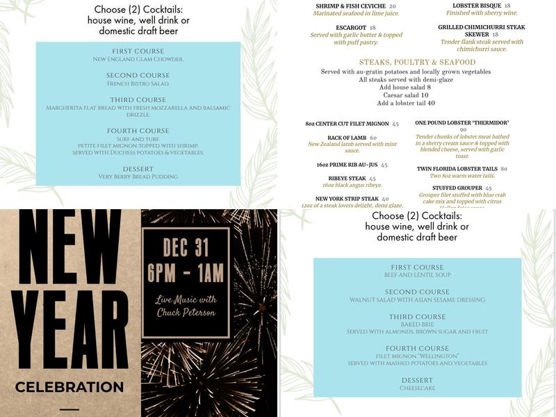 Monkey Bar Steak & Seafood Menu