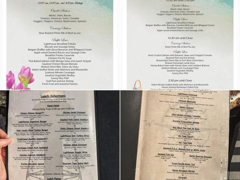 Lighthouse Restaurant & Bar Menu