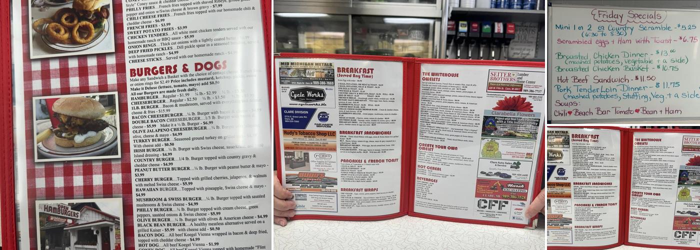 Tip Top Restaurant Menu