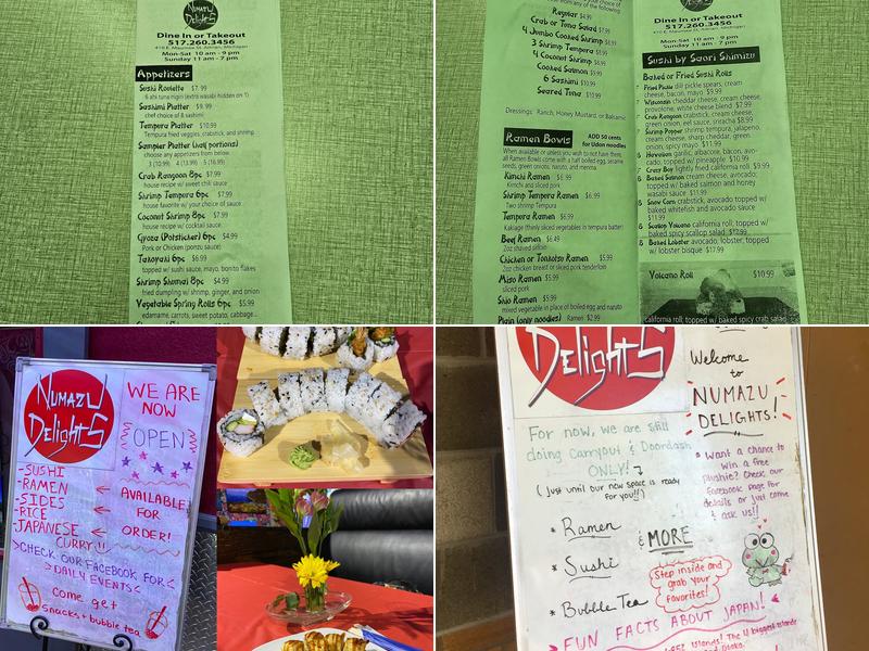 Numazu Delights Menu