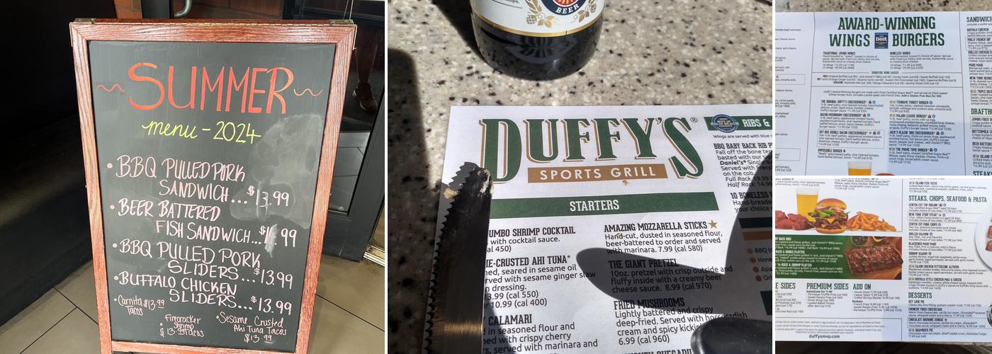 Duffy's Sports Grill Menu