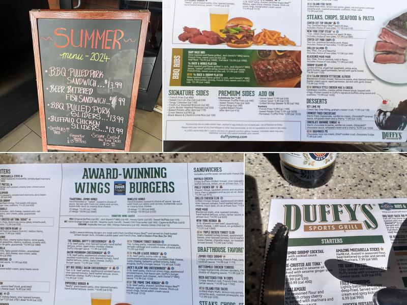 Duffy's Sports Grill Menu