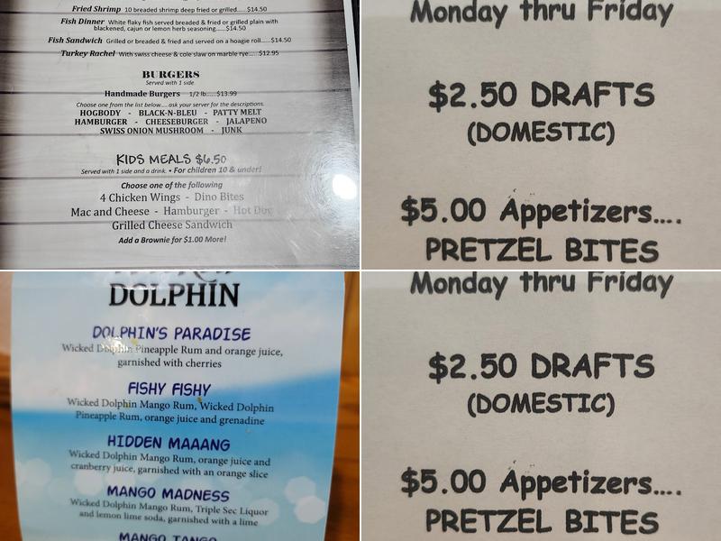 Hogbodys Bar and Grill Menu
