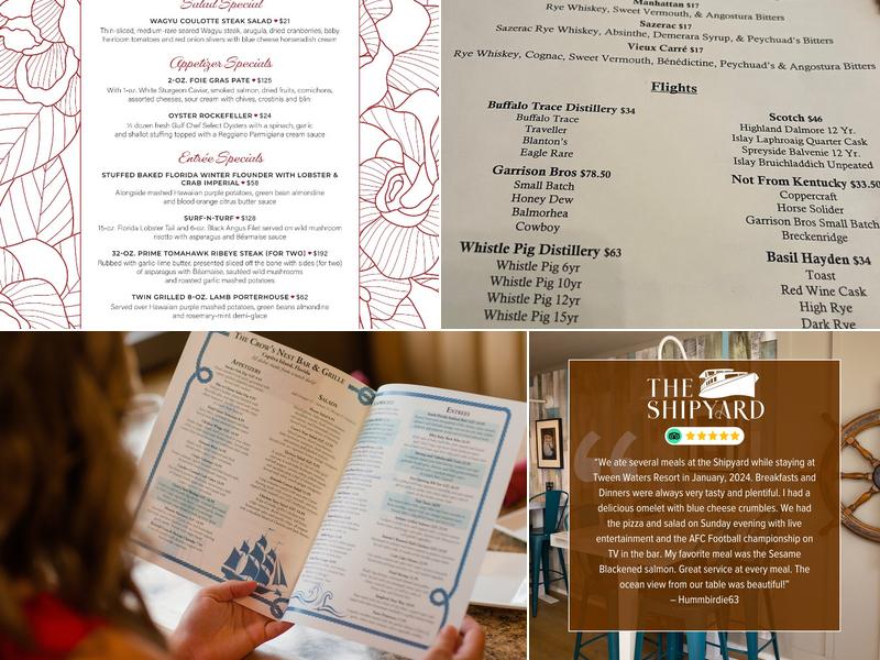The Shipyard Menu