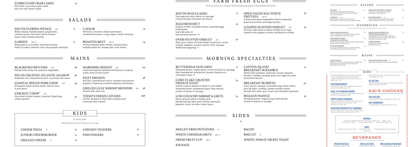 Harborside Bar & Grill Menu