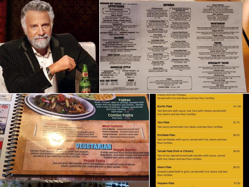 The Grasshopper El Chapulin Inc Menu