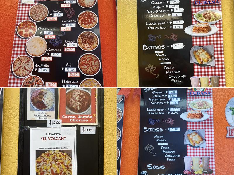 papa pizza cubana Menu