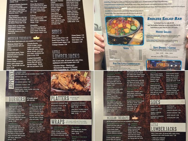 Logger's Lounge Menu