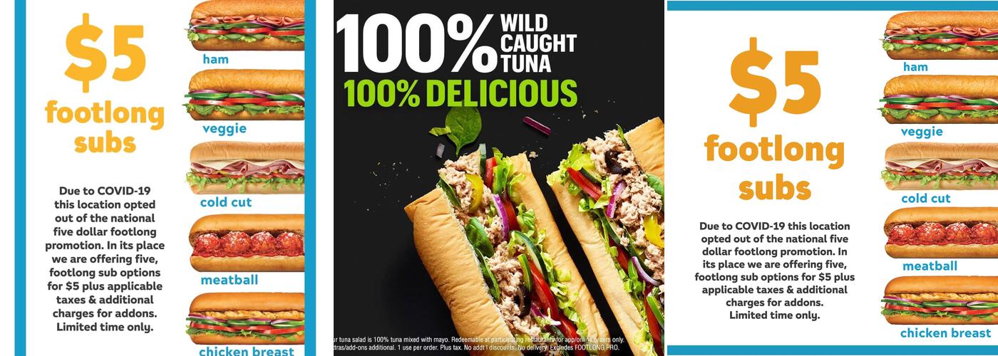 Subway Menu