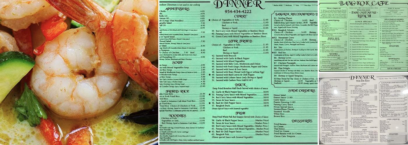 Bangkok Cafe Menu