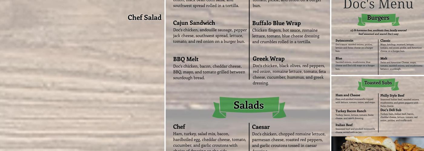 Doc's Menu