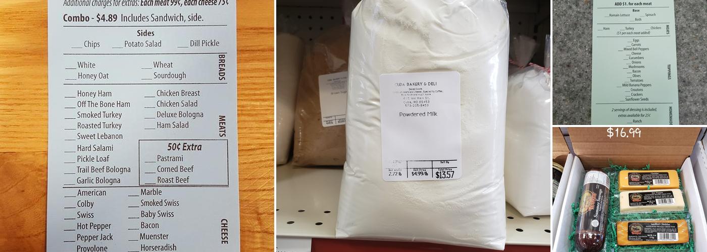 Cuba Bakery & Deli Menu