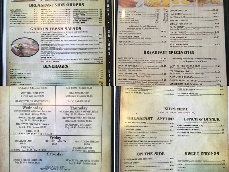 Sophia's Restaurant Menu