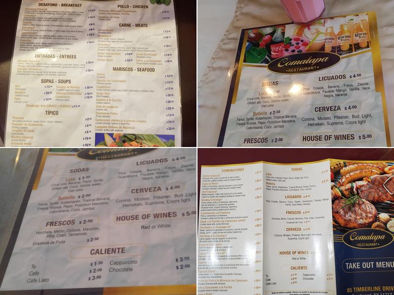 Comalapa Restaurant BRENTWOOD Menu