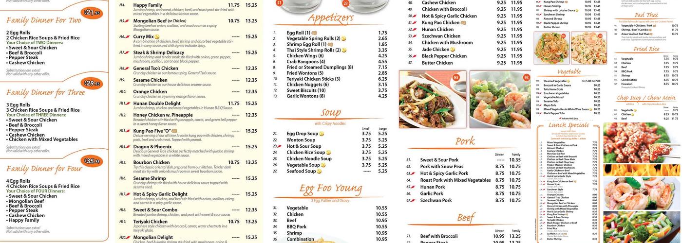 Happy Wok Menu