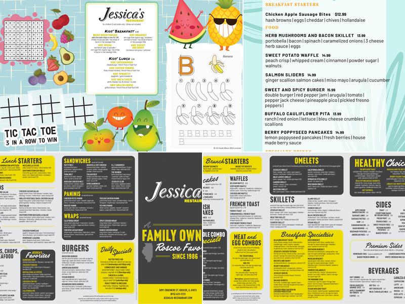 Jessica's Restaurant Menu