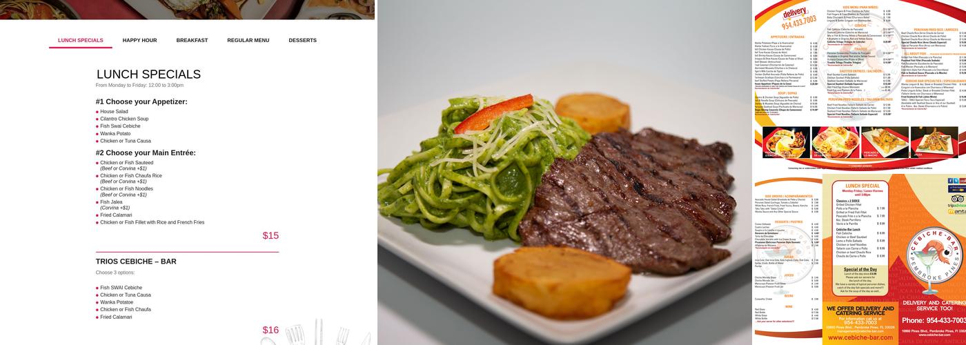 Cebiche-Bar Menu