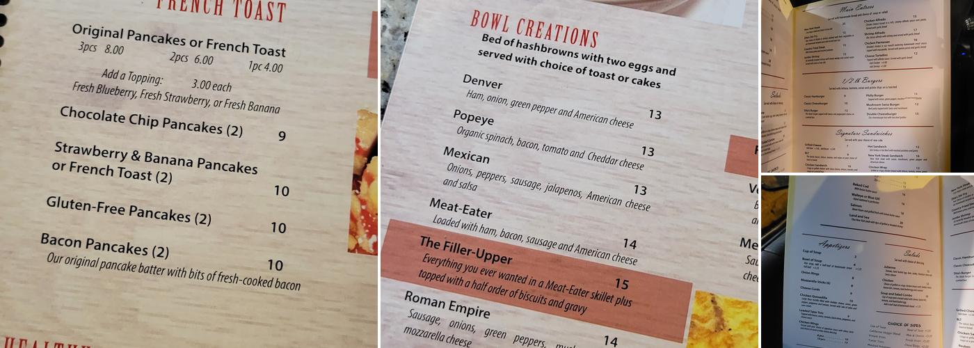 Dita's West Side Pub and Grill Menu