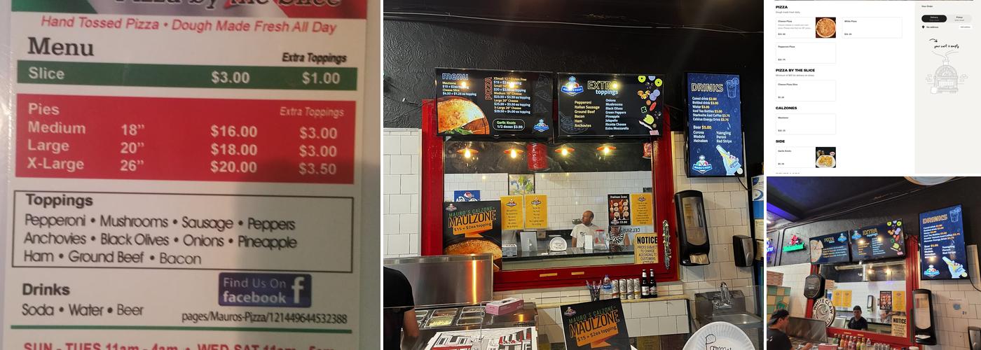 Mauro's Pizza Menu